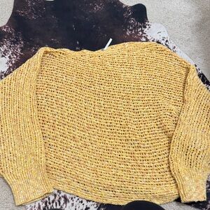 Free People Mustard Knit Women's Sweater